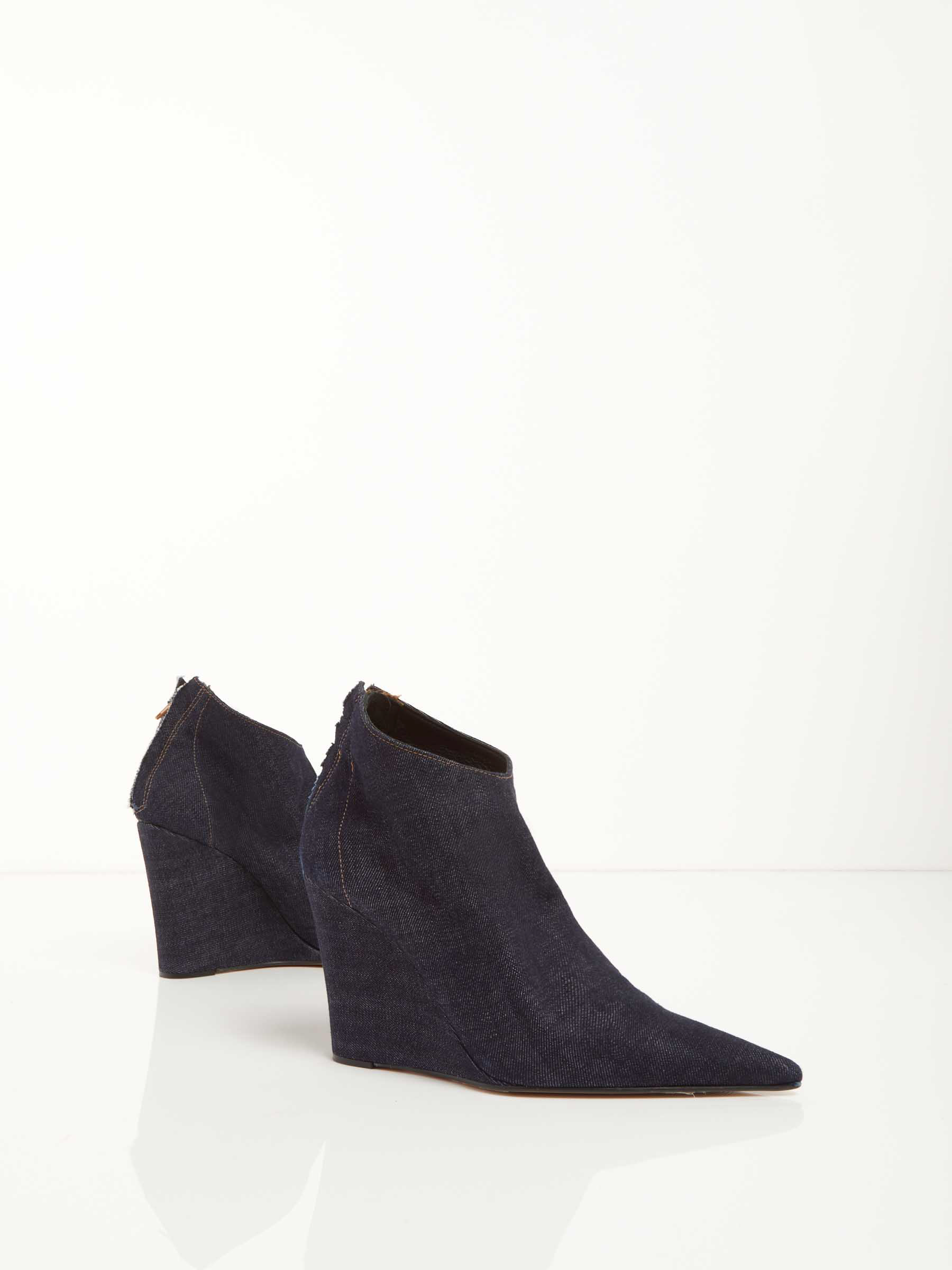 wedge jeans ankle boots