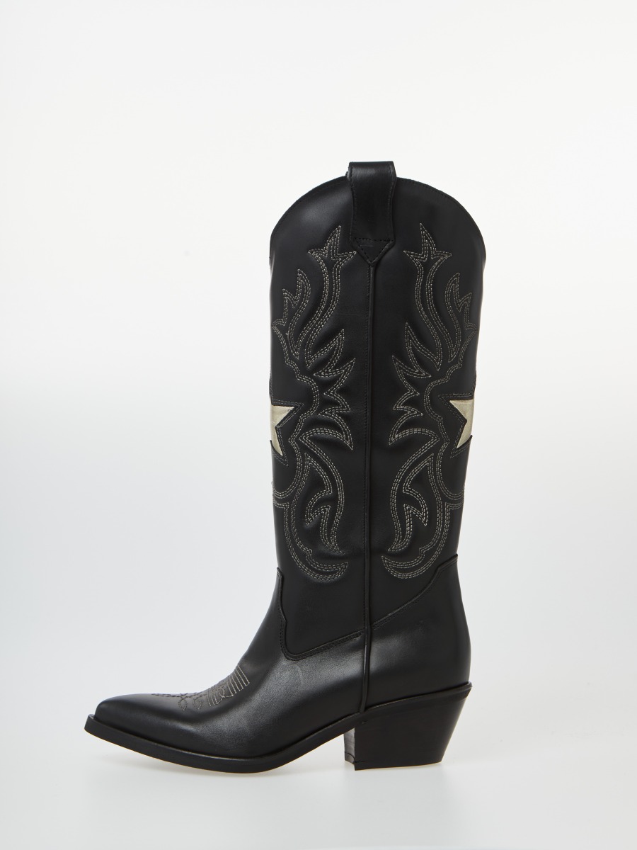 leather cowboy boot lalia